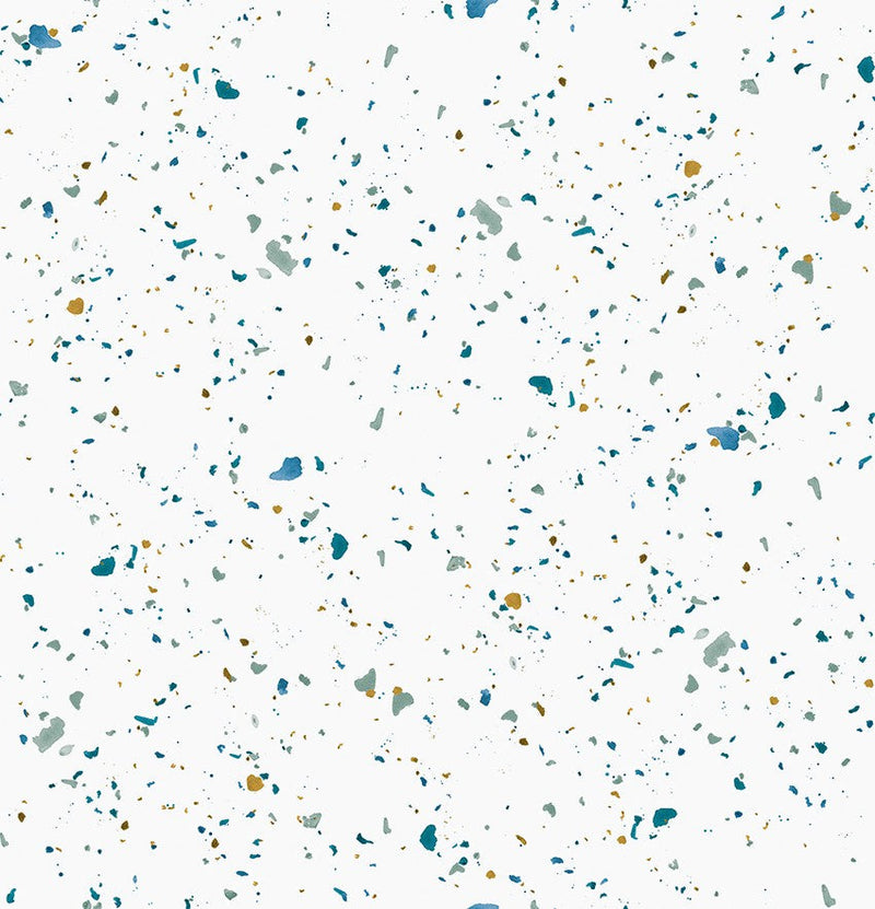 M3227-5 Mina Blue Lemon Mural by Tres Tintas