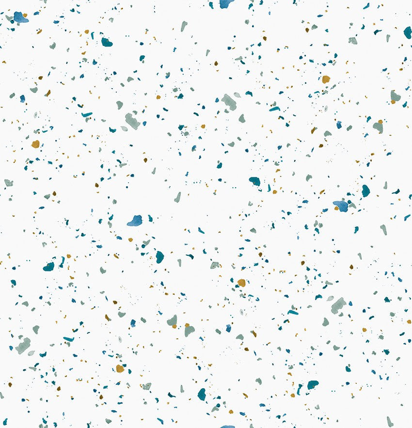 M3227-5 Mina Blue Lemon Mural by Tres Tintas
