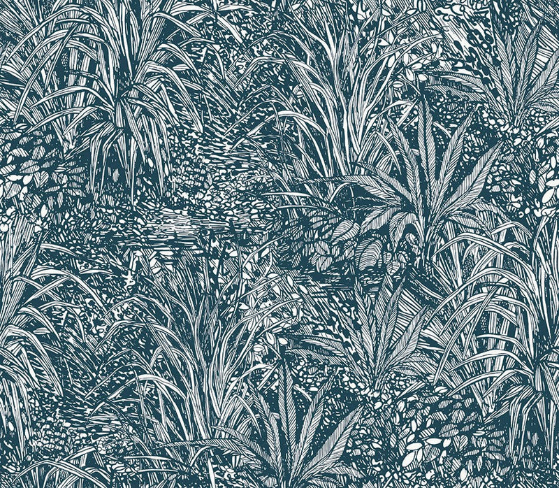 M3232-3 Xungla Blue Lemon Mural by Tres Tintas