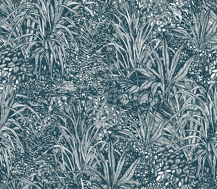 M3232-3 Xungla Blue Lemon Mural by Tres Tintas