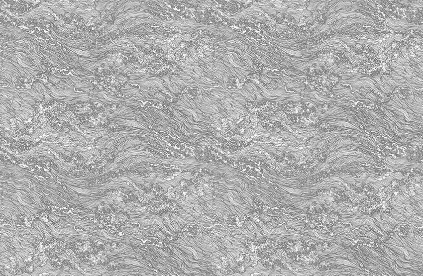 M3234-3 Marisma Grey Lemon Mural by Tres Tintas