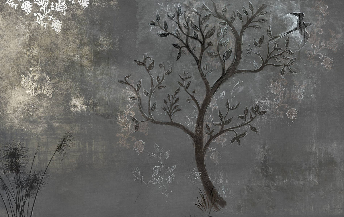 M3510-1 Vacui Grey Gaia Mural by Tres Tintas