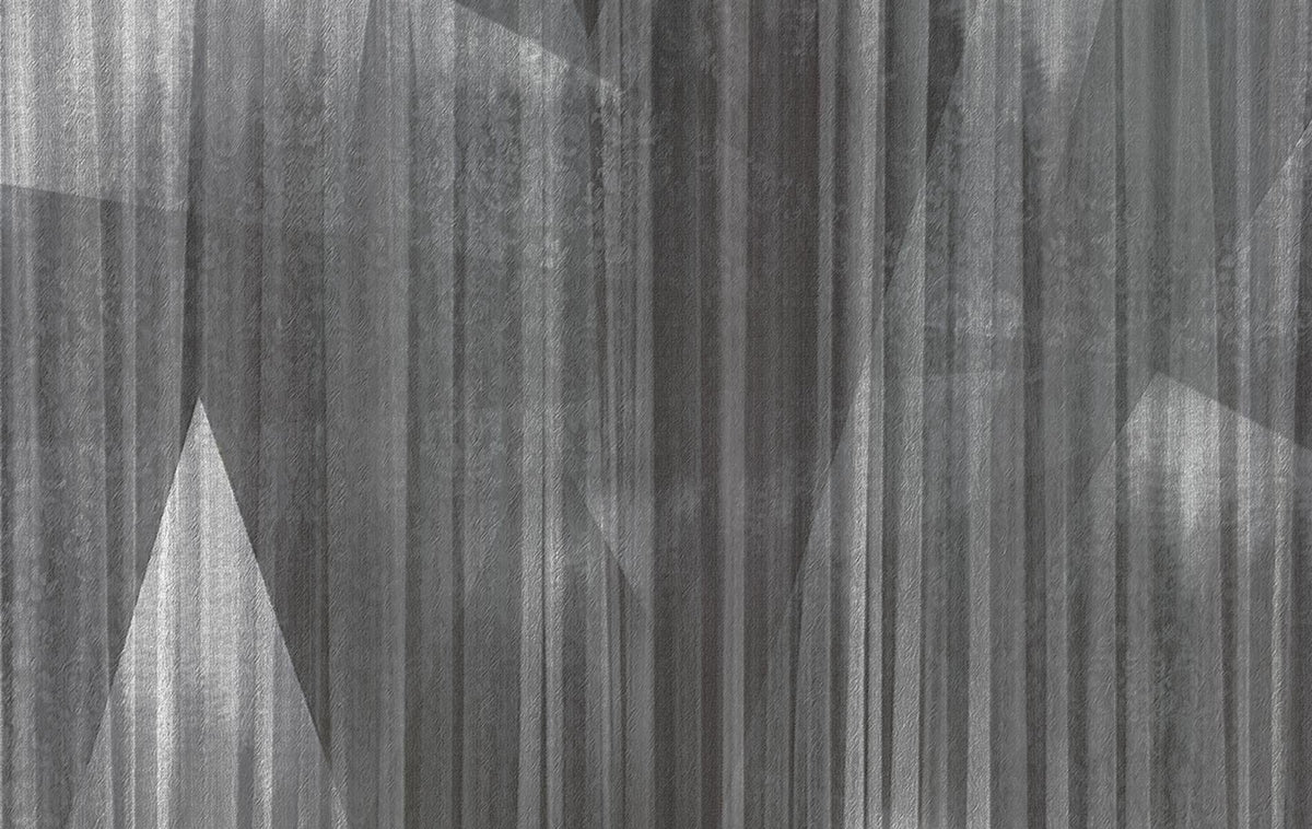 M3511-2 Geo Grey Gaia Mural by Tres Tintas