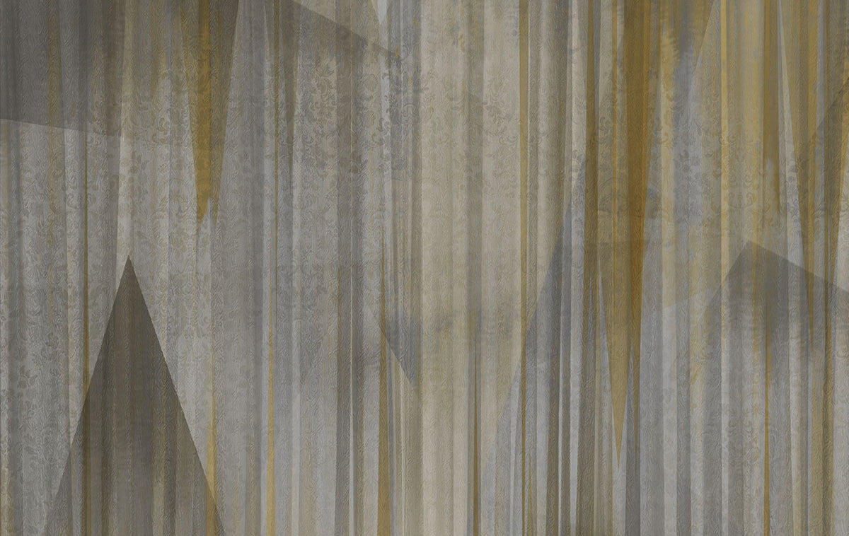 M3511-3 Geo Gold Gaia Mural by Tres Tintas