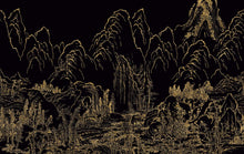 M3512-1 Zen Black Gaia Mural by Tres Tintas