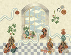 M3701-1 Somnis Beige Llar Mural by Tres Tintas
