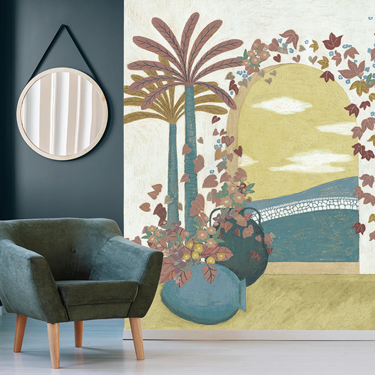 M3703-1 Voltes Yellow Llar Mural by Tres Tintas