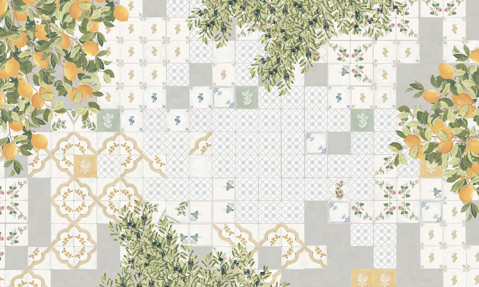 M3704-3 Rajola Grey Llar Mural by Tres Tintas