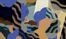M3901-1 Brutalista Blue Dankie Mural by Tres Tintas