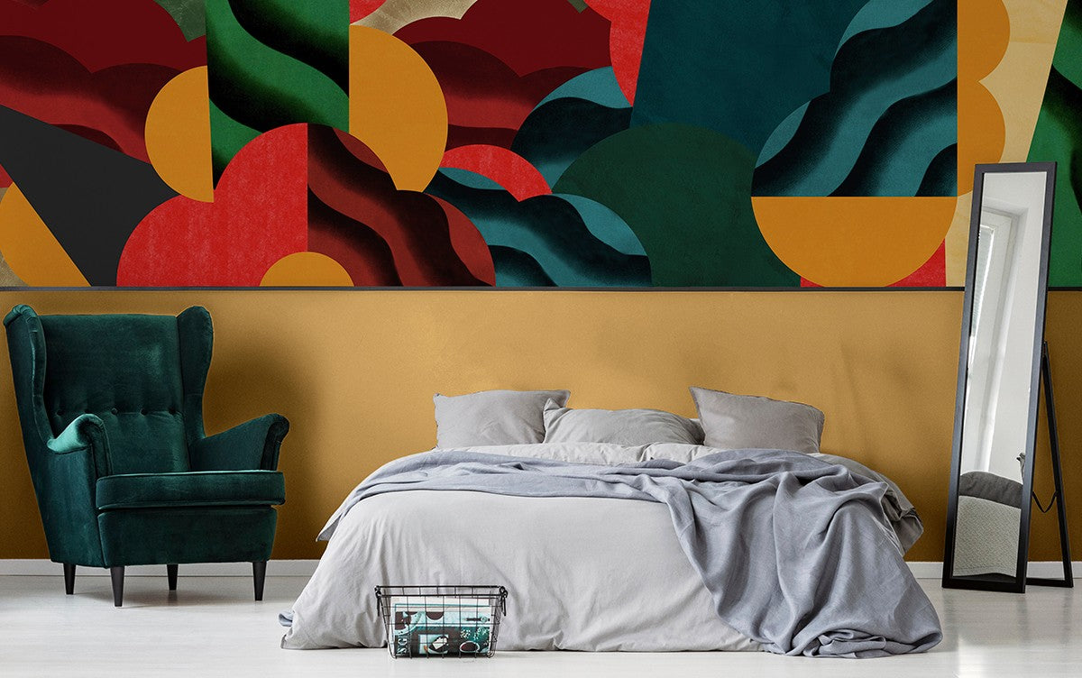 M3901-2 Brutalista Red Dankie Mural by Tres Tintas
