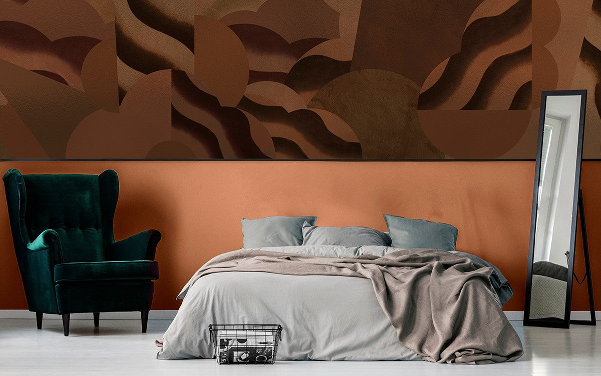 M3901-4 Brutalista Brown Dankie Mural by Tres Tintas