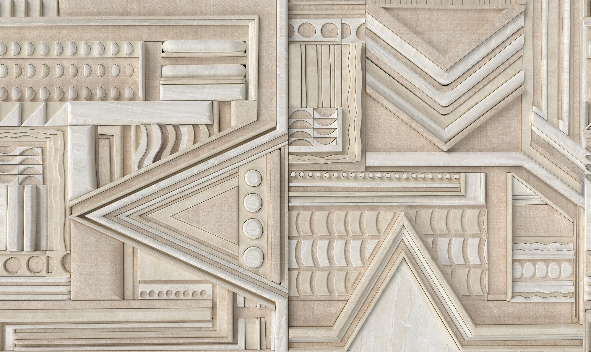 M3902-3 Alika Beige Dankie Mural by Tres Tintas