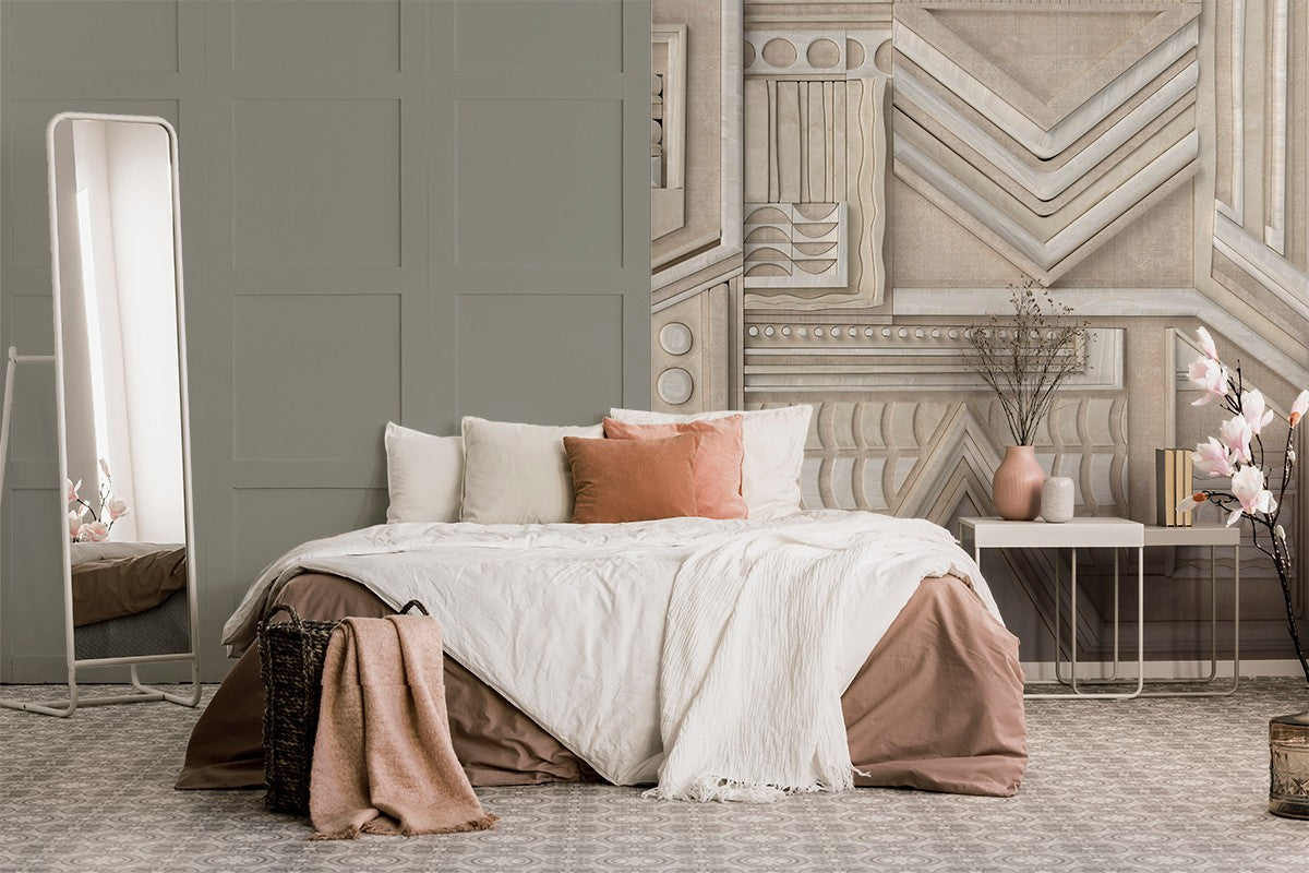 M3902-3 Alika Beige Dankie Mural by Tres Tintas