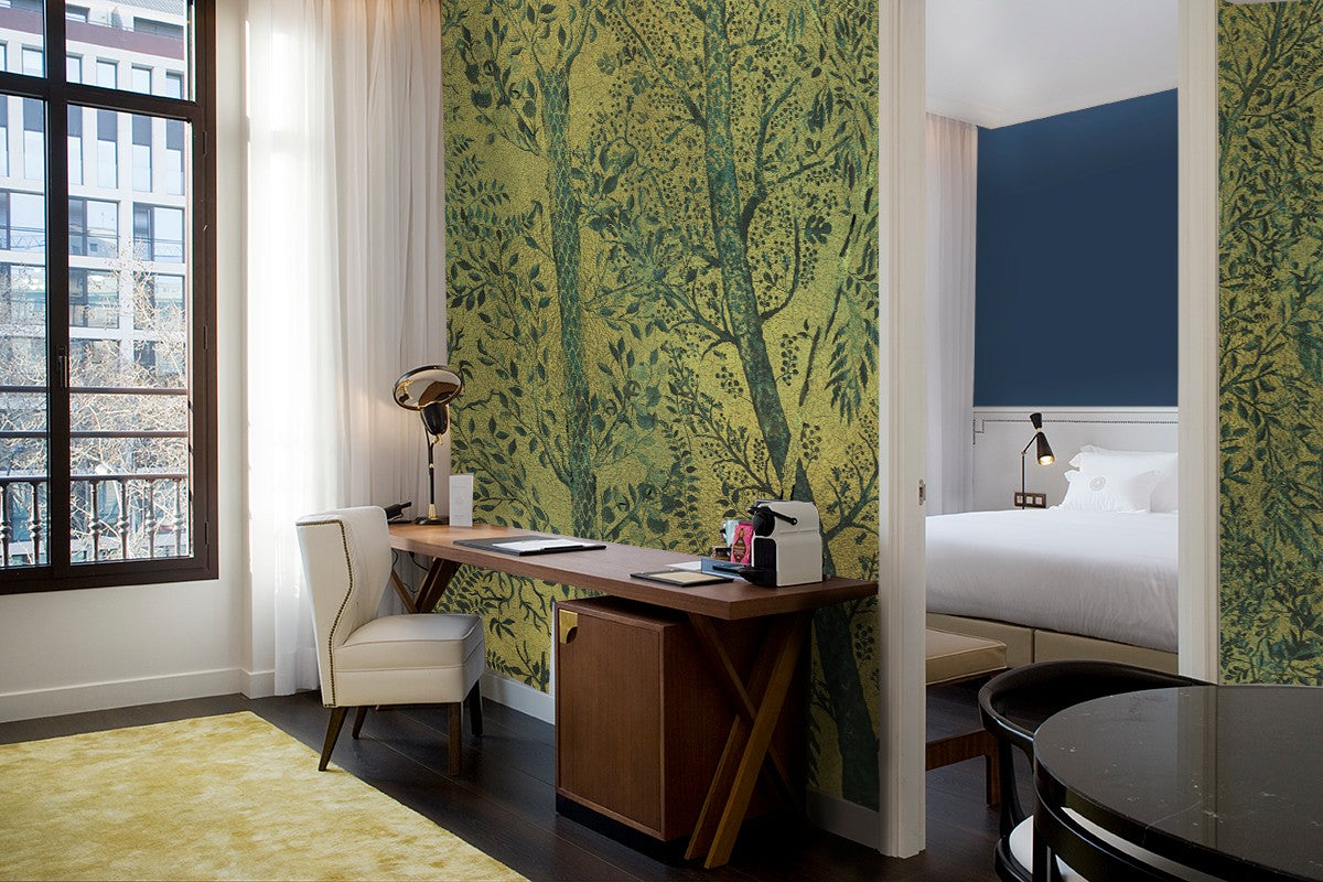 M3903-3 Pluvisilva Yellow, Ochre Dankie Mural by Tres Tintas