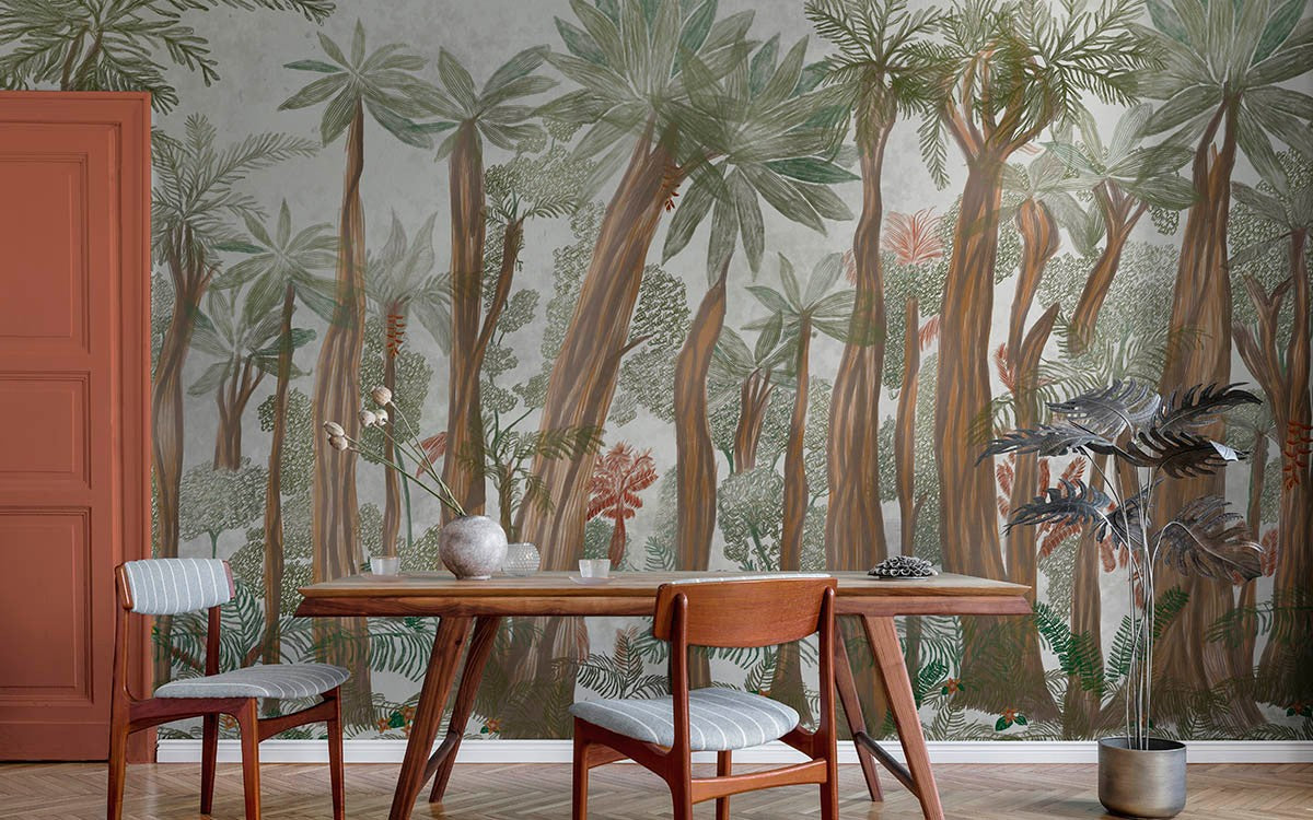 M3905-1 Adansonia Green Dankie Mural by Tres Tintas