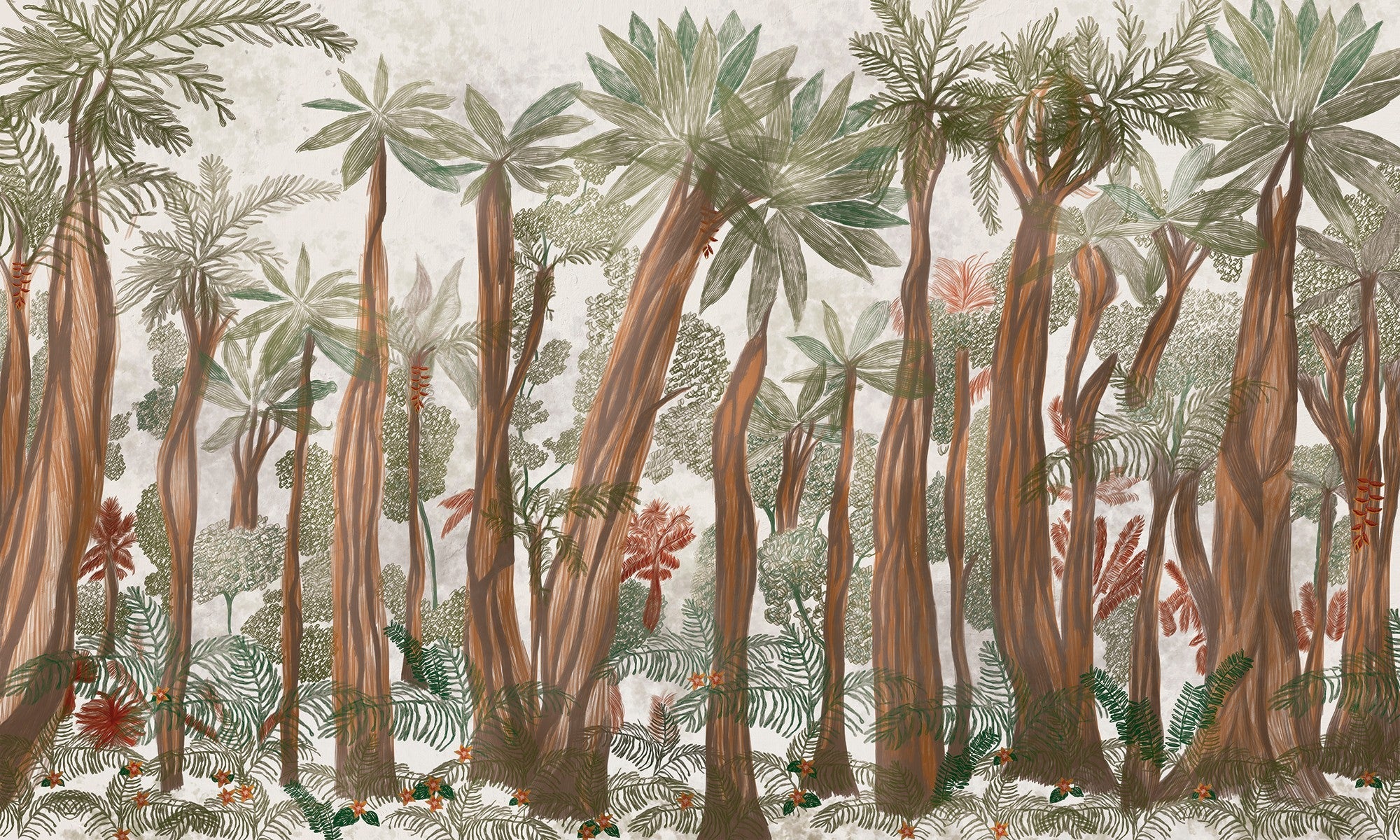 M3905-1 Adansonia Green Dankie Mural by Tres Tintas