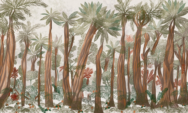 M3905-1 Adansonia Green Dankie Mural by Tres Tintas