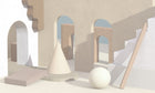 M3906-1 Escenograf Beige Dankie Mural by Tres Tintas