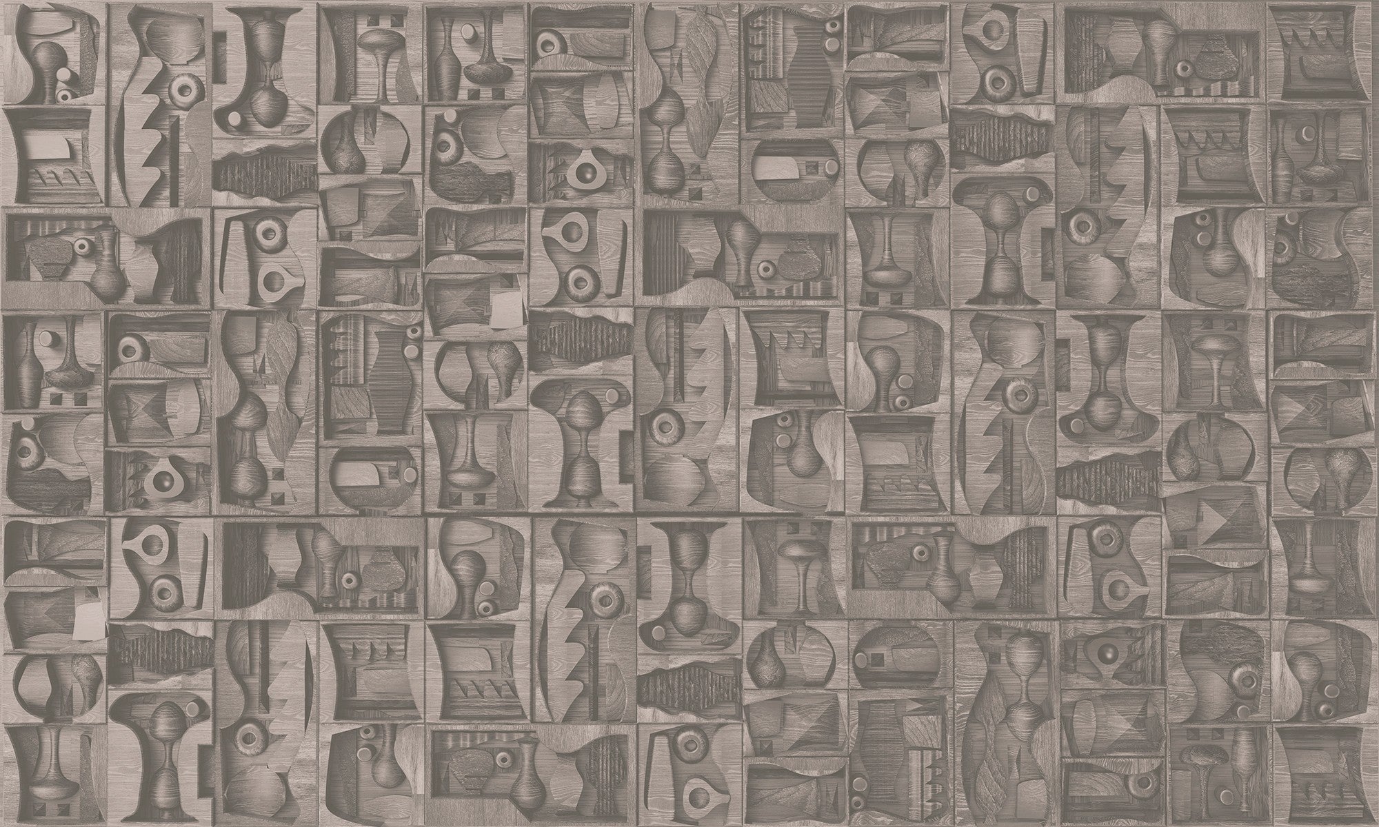 M3907-2 Sawabona Grey Dankie Mural by Tres Tintas
