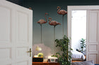 M3911-2 Flamingos Gray Dankie Mural by Tres Tintas