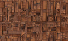 M3912-1 Taracea Brown (M3912-1) Dankie Mural by Tres Tintas