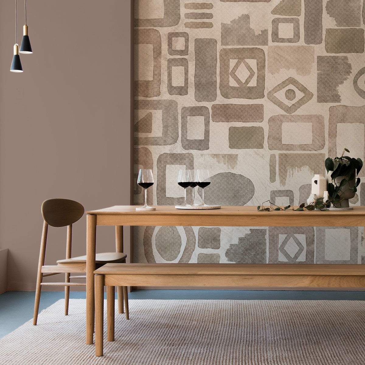 M4002-3 Frutai Beige Rima Mural by Tres Tintas
