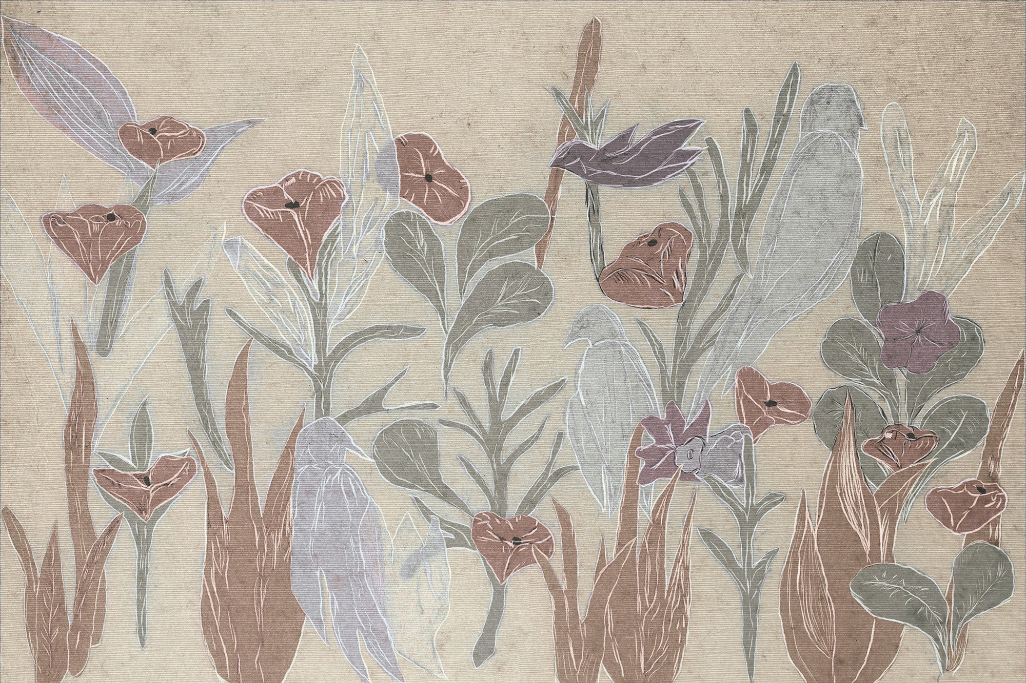 M4003-1 Laya Beige Rima Mural by Tres Tintas