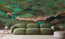 M4201-1 Rossinyol Dark Green Barcino Mural by Tres Tintas
