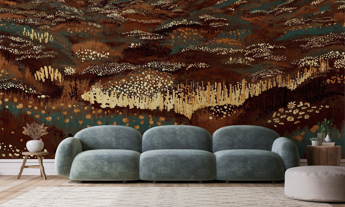 M4201-2 Rossinyol Brown Barcino Mural by Tres Tintas