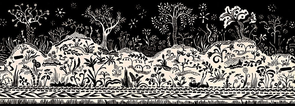 M4202-1 Scenari Black Barcino Mural by Tres Tintas