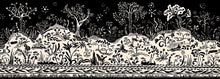 M4202-1 Scenari Black Barcino Mural by Tres Tintas