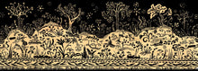 M4202-2 Scenari Yellow Barcino Mural by Tres Tintas