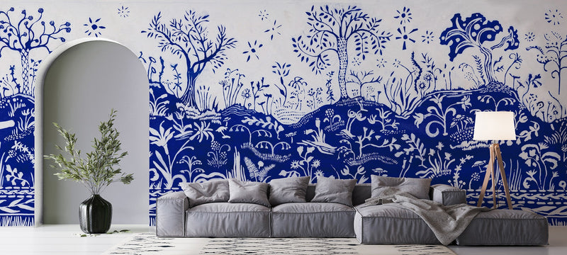 M4202-3 Scenari Blue Barcino Mural by Tres Tintas
