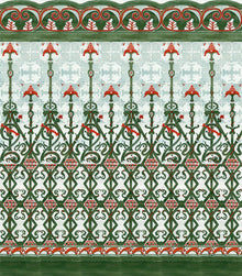 M4204-1 Gracia Green Barcino Mural by Tres Tintas