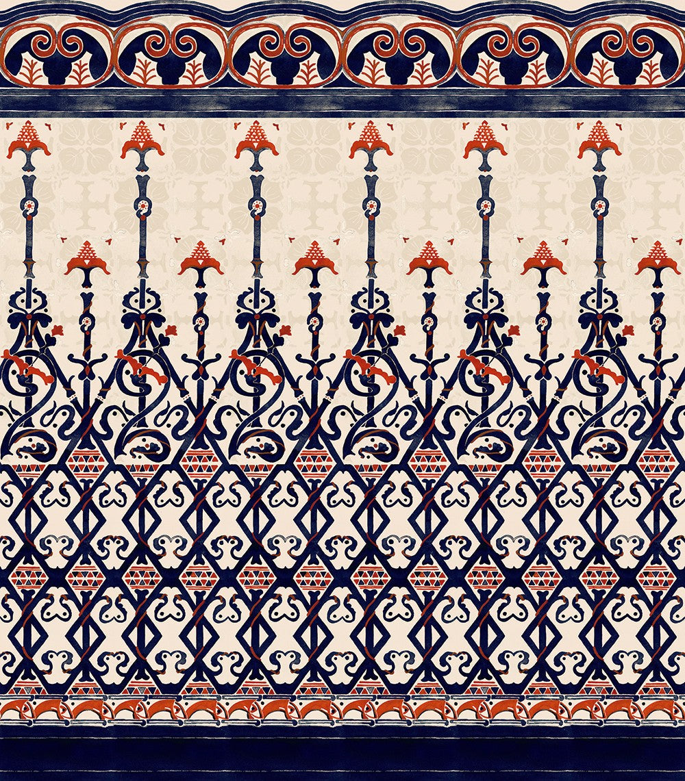 M4204-2 Gracia Dark Blue Barcino Mural by Tres Tintas