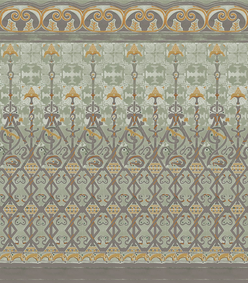 M4204-3 Gracia Gray Barcino Mural by Tres Tintas