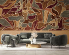 M4205-1 Maximalism Orange Barcino Mural by Tres Tintas