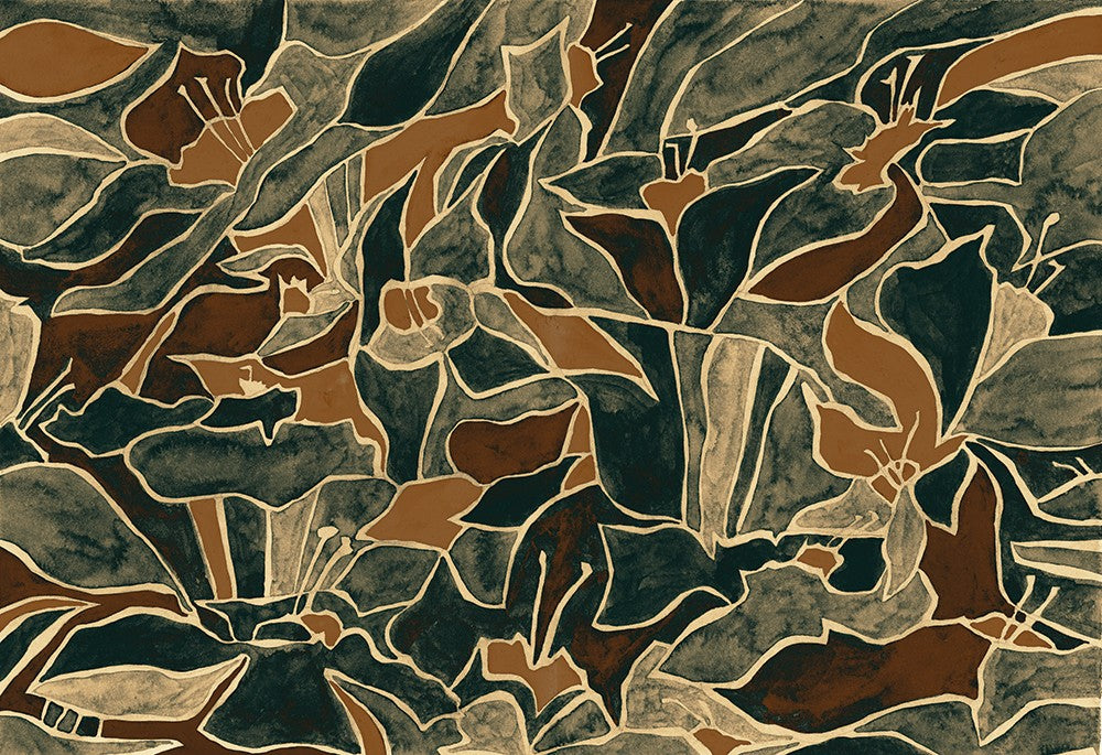 M4205-2 Maximalism Green Barcino Mural by Tres Tintas