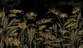 Frondes Negro Tafetán Mural by Tres Tintas