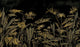 Frondes Negro Tafetán Mural by Tres tintas