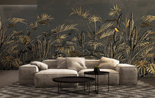 M4301-3 Frondes Gris Tafetán Mural by Tres Tintas