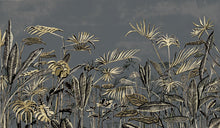 M4301-3 Frondes Gris Tafetán Mural by Tres Tintas