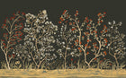 M4305-1 Floresta Negro Tafetán Mural by Tres Tintas