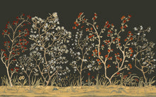 M4305-1 Floresta Negro Tafetán Mural by Tres Tintas