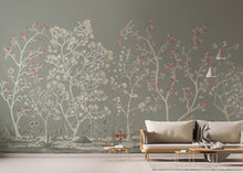 M4305-3 Floresta Gris Tafetán Mural by Tres Tintas