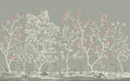 Floresta Gris Tafetán Mural by Tres Tintas