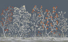 M4305-4 Floresta Azul Tafetán Mural by Tres Tintas