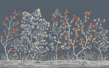 M4305-4 Floresta Azul Tafetán Mural by Tres Tintas