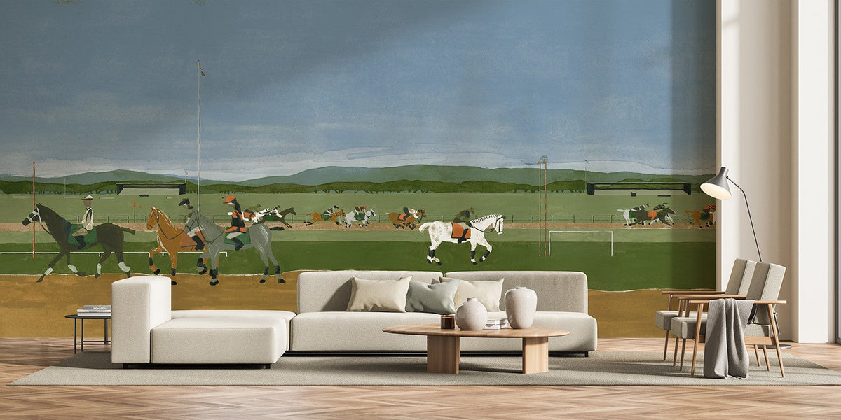 M4306-1 Trotón Beige Tafetán Mural by Tres Tintas