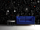 M4309-1 Astra Negro Tafetán Mural by Tres tintas